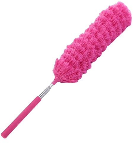 Plumeau Extensible, Plumeau en Microfibre pour Le Nettoyage, Plumeaux Télescopiques en Acier Inoxydable de 38 cm à 88 cm, pour Nettoyer la Toile D'araignée, Le Ventilateur de Plafond, Les Voitures