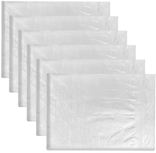 Diompirux Abdeckfolie Maler 6er Pack, Malerfolie 4 x 5 m, Transparente Staubschutzfolie, Plastikplane, Rundum Schutz gegen Staub aus Farbe, Große Abdeckplane für Malerarbeiten,Renovierung,Gartenmöbel