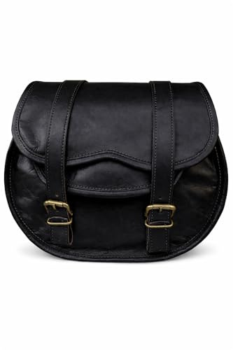 Sac de Selle Powersport en Cuir Bleu américain pour Guidon de Moto, Sac Noir pour Outils de vélo, Porte-Bagages avec Portefeuille en Cuir pour Hommes