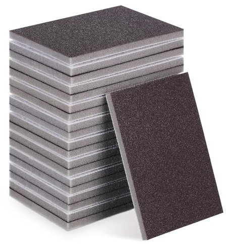 SOLUSTRE Carta Abrasiva Spugna Carta Abrasiva Fine Per Lavorazione Del Legno Set Da 20 Pezzi Di Tamponi Abrasivi