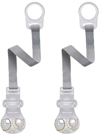 nip Set di 2 portaciuccio unisex con clip per ciuccio, chiusura confortevole per tutti i ciucci senza anello, made in Germany, senza metallo, senza BPA, 2 pezzi, unisex