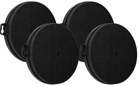 vhbw 4x Filtres à charbon actif compatible avec Airforce AIRHEK602N2, AIRHEK602BC2, AIRFC101, AIREKOI60BK3, AIREKOI60BK2 hotte aspirante - 21 cm