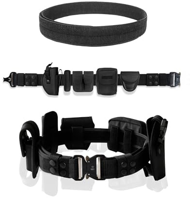 BittPicc 8 in 1 Police Duty Belt Set, 35-45 in Adjustable