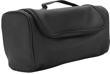 Generic Bolsa de Transporte para Secador de Pelo, Solución de Almacenamiento Versátil para Plancha Plana, Viaje, Tamaño Compacto, PU (Black)
