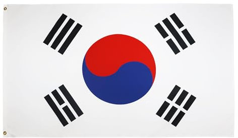 AZ FLAG - Flagge Südkorea - 150x90 cm - Koreanische Fahne 90 x 150 Cm Feiner Polyester - Flaggen