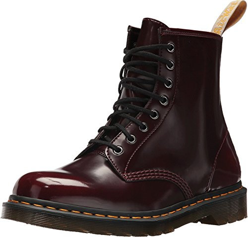 Dr. Martens Vegan 1460, klassische Damenstiefel, Red Cherry Red-Brush Cambridge 600, 48 EU