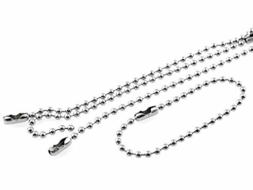 20 Kurze Kugelketten mit Verschluss, 12 cm lang, platiniert von Vintageparts, DIY-Schmuck