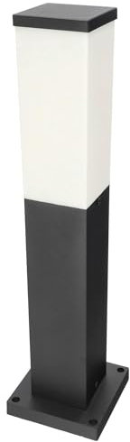 EDO Gartenlampe Sockelleuchte in Laternenform TULIS 40 mit E27 Fassung Außen Sockellampe Laterna schwarz IP44 1-flammige Außenleuchte Wegeleuchte EDO777385 Garden Line