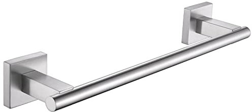 Suyar SUS304 - Toallero de baño de 14 Pulgadas, de Acero Inoxidable, toallero de Ducha, gabinete de Cocina, toallero de Mano, Soporte para Toallas de Mano, Montaje en Pared, níquel Cepillado