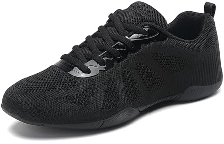 Womens Cheer Dance Shoes Girls Cheerleading Dance Shoes Athletic Training Dance Breathable Cheer Competition Sneakers Cheerleading Fashion Sports Shoes Girls Tennis Walking Sneakers Black 35