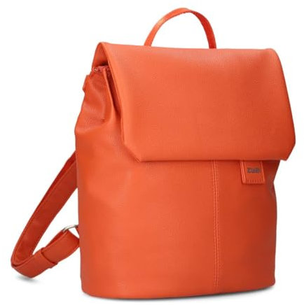 Zwei Damen City-Rucksack Mademoiselle.M MR8 4 Liter weiches Kunstleder, Magnet-Verschlussklappe, Hauptfach mit Reißverschluss, gepolstertes Trennfach für Tablet, Rückenpolsterung (papaya)