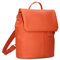Zwei Damen City-Rucksack Mademoiselle.M MR8 4 Liter weiches Kunstleder, Magnet-Verschlussklappe, Hauptfach mit Reißverschluss, gepolstertes Trennfach für Tablet, Rückenpolsterung (papaya)