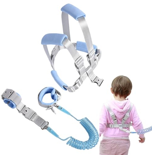 Cinturón de Seguridad Anti Perdida para Niños, Xiuyer 2.5M Bebé Arnes Anti-lost Correa de Muñeca con Bloqueo Riendas de Seguridad para Chico Chica Caminar Compras, Muñequera anti pérdida para niños