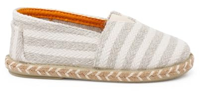 Pisamonas Espadrillas Righe Tipo Camping con Elastico Misurare 21 Colore Ecru