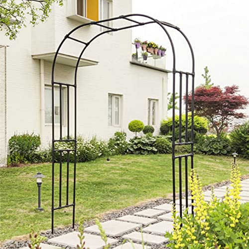 Arco de jardín de metal para rosas trepadoras: enrejado decorativo versátil para plantas de interior/exterior, perfecto para bodas y eventos, soporte floral resistente.