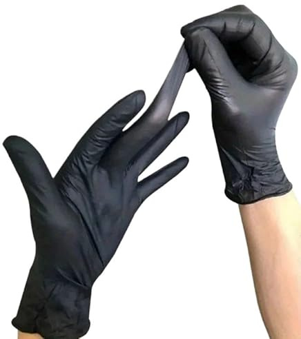 10/20/30/50/100/200 st Svarta XL Latexhandskar Engångs Nitril Hushållsarbete Städning Bilindustri Trädgårdsskötsel Matlagningsredskap(10 PCS,XL)