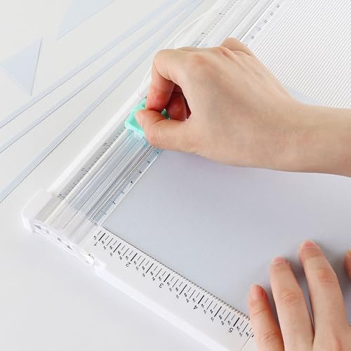 Coupe-papier 12x12 pouces, planche à rainurer pour artisanat | Outil de précision, échelles impériales et métriques, base ABS antidérapante, idéal pour cartes, enveloppes, scrapbooking