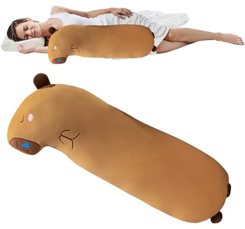 Lång Plushkudde,Mjuk Sängkamrat - Kapybara Långplyschkudde - För Bilstol, Soffa, Säng, Bäddsoffa, Studentrum, Pojkar, Flickor, Mor, Flickvän, Vuxna Och Tonåringar