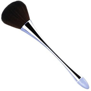 Cepillo de polvo fijador, cepillo de rubor para maquillaje de rubor con tamaño fino, pinceles de uñas y cosméticos, herramienta de maquillaje facial para contorno y definición impe