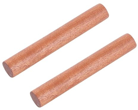 HEANUJJ 2pcs 30cm Non-stick Wooden Rolling Pins for Dough Baking and Noodle Making, Natural Lacquer-free Wutani Wood Hand Rollers for Kitchen Pastry and Pizza Supplies