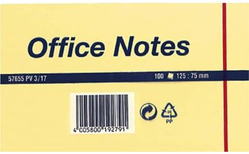 Blocco Note Adesivo tesa® Office Notes 125x75 mm, Giallo