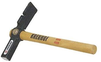 KRENHOF 853S05 Marteau de maçon avec manche en bois et arrache-clous, 500 g