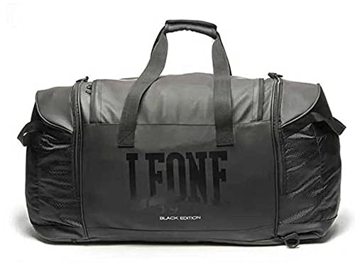 LEONE 1947, Black Edition Borsone-Zaino, Unisex – Adulto, Nero, Taglia Unica, AC941