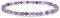 BERGERLIN Amethyst Armband echt mit 925 Sterling Silberperle - facettierte Perlen - Größe S