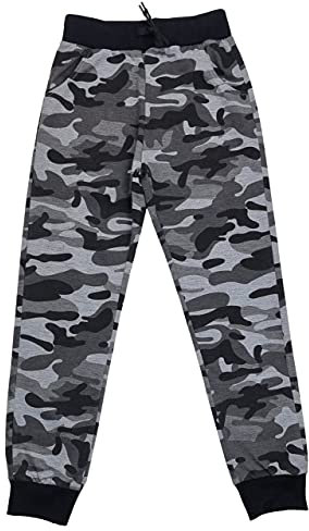 Fashion Boy Bequeme Jungen Freizeithose in Grau Camouflage, Gr. 110/116, J6321.6