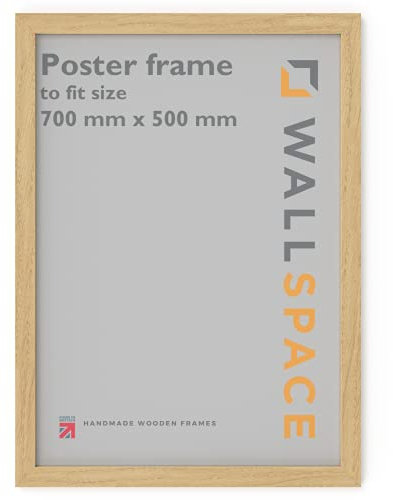Large Oak Wooden Poster Frame - 50x70cm / 500x700mm