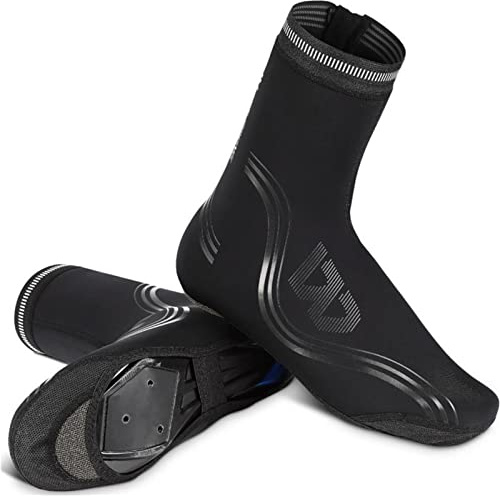 Lixada Winter-Fahrradschuhe, wasserdicht, mit Fleece-Innenfutter, für Herren, Damen, mit Reißverschluss, winddicht, rutschfest, für Mountainbike, Straßenrad, M-2XL