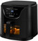 LLIVEKIT Friggitrice ad Aria 5L, Friggitrice Quadrata, con LED Display e Finestra Trasparente, senza Olio con 7 Modalità Preimpostate, Cestello Antiaderente, da 80oC a 200oC, 1500W, Nero