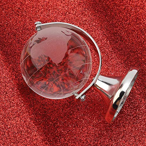 Mini-Globus, Gold, Mini-Globus, Kristall, Rund, Erdkugel, Weltkarte, Kristallglaskugel, Kugel, Heimbüro, Dekoration, (golden) (Silber)