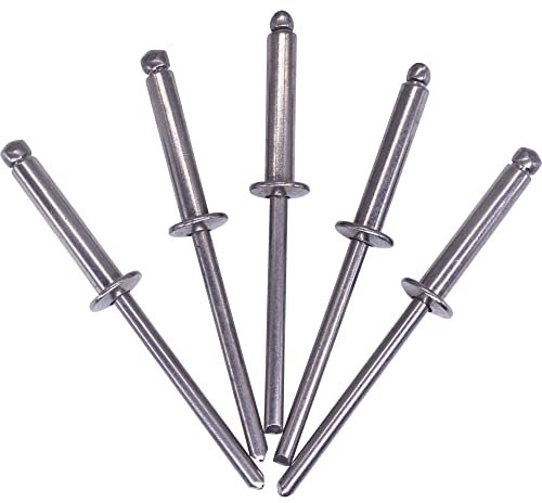 SKIR'CO Lot de 10 rivets aveugles en acier inoxydable à tête bombée DIN 7337 A2 (10, 4,0 x 20 mm)