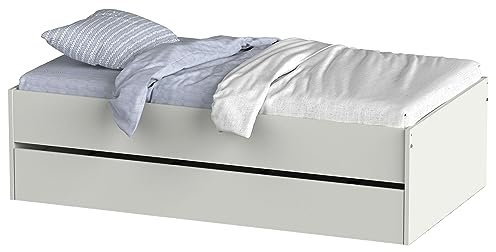 Miroytengo Cama Nido 105x190 cm, Cama Nido Grande, Cama Doble Juvenil Doble Terai Blanco