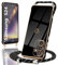 Micoden Handykette für Samsung Galaxy S24 5G Hülle, Necklace Handyhülle mit Band Kameraschutz Herz Love Design Galvanik Silikon TPU Case Kordel zum Umhängen Schutzhülle für Samsung S24 5G,Schwarz