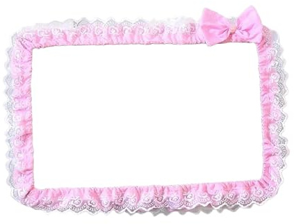 Ronyme Housse de Protection pour écran d'ordinateur, Mignonne et Moderne, Anti-poussière, étui de Protection avec nœud Papillon, pour PC, Tablette, TV, Rose, 23 à 26 Pouces