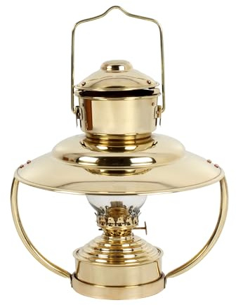 10 Solid Brass Vintage Trawler Lamp Nautical Hanging Oil Lamp Brass Lantern Maritime Decor Gift