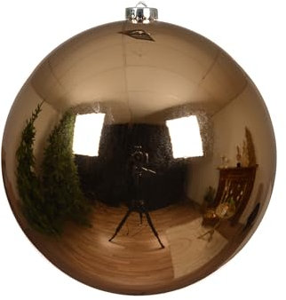 Weihnachtskugeln Kunststoff 20cm x 1 Stück - groß & bruchsicher - Christbaumkugeln XXL Weihnachtsbaumkugeln für Weihnachten - Christbaumschmuck & Weihnachtsbaumschmuck - Pekanuss Braun