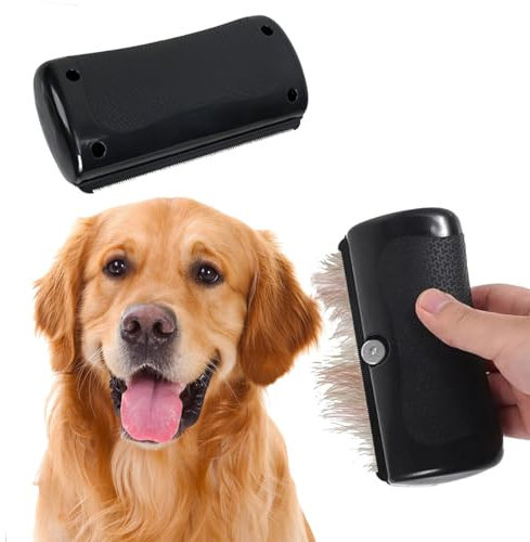 Hundebürste für Hund Groomify Pet Care Brush Katzenbürste Hundebürste Kurzhaar Pet Hair Removal Brush,Deshedding Dog Brush,Pflegekämme für Katze und Hund für Alle Tiere Geeignet(Schwarz)