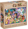 Lisciani - Puzzle Disney Prinzessinen - 24 Teile - Doppelseitig für Kinder ab 3 Jahren - Rückseite zum Ausmalen - Format 25x35 cm - 100% Recycelbar - Lernspiel & kreative Aktivität - Geschenkidee