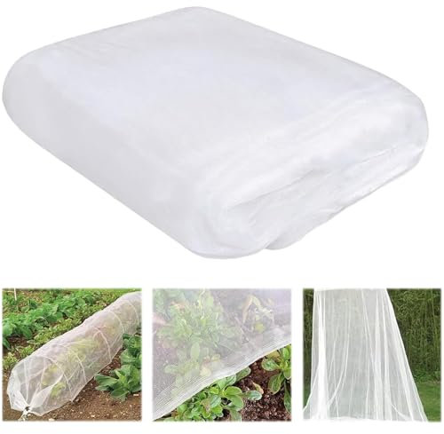 Insect Netting Mesh, 2x5M Garden Insect Netting Fine Mesh Vegetable Protection, Crops Butterfly Vegetables Fruits Flowers Grass Seed Protection from Birds