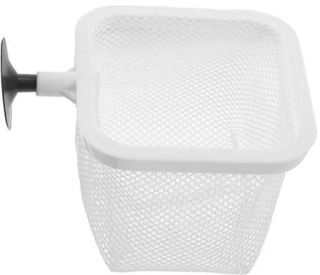 CLISPEED Caja de Cría para Peces con Ventosas, Red Aislante Blanca de Plástico Rígido para Acuarios, Tamaño Pequeño, Protección Segura para Alevines y Aislamiento en Tanque de Peces