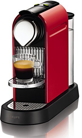 Krups XN 7205 Machine à café à dosettes Nespresso Citiz, réservoir à eau 1 l (Rouge)