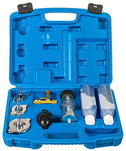 RELD Profi Zylinderkopfdichtung Tester Lecktester CO2 Universal für alle Autos und Motorräder Test Zylinderkopf Dichtung Rapid Engine Leak Detector mit 500ml Reaktionsflüssigkeit