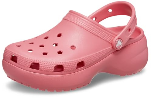 Crocs Zuecos de Plataforma clásicos Unisex para Adultos, Rubor Intenso, 34/35 EU