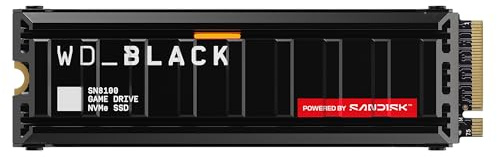 WD_BLACK SN8100 PCIe Gen 5 NVMe SSD 1TB (Up to 14,900MB/s read speed, Up to 11,000MB/s write speed, M.2 2280 with Heatsink, Next Gen TLC 3D NAND Technology) POWERED BY SANDISK