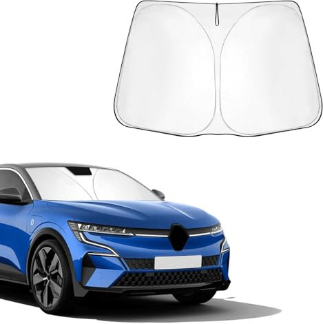 BSTW Auto Sonnenschutz für Renault Megane E-Tech 2022 2023 2024 2025 – Faltbare Windschutzscheiben-Abdeckung mit Wärmeisolierung & UV-Schutz