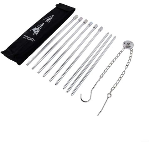 Trípode portátil de 3 patas para colgar equipo diseño resistente para cocinar al aire libre seguro