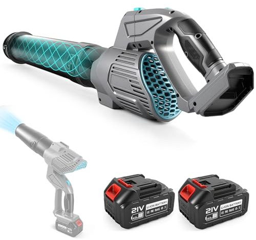 panthem Akku Laubbläser kabellose Mini Gebläse Klein bläser Luftgebläse mit 21V 4,0A für Makita 18v Rasenpflege Laubblasen Elektrisch Luftbläser zum Wegblasen von Laub, Schnee